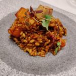 Arroz con pato, calabaza y foie